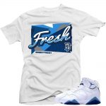 French Blue 7s Matching Sneaker Tees Shirts|Fresh 7s Sneaker Tees Shirt White