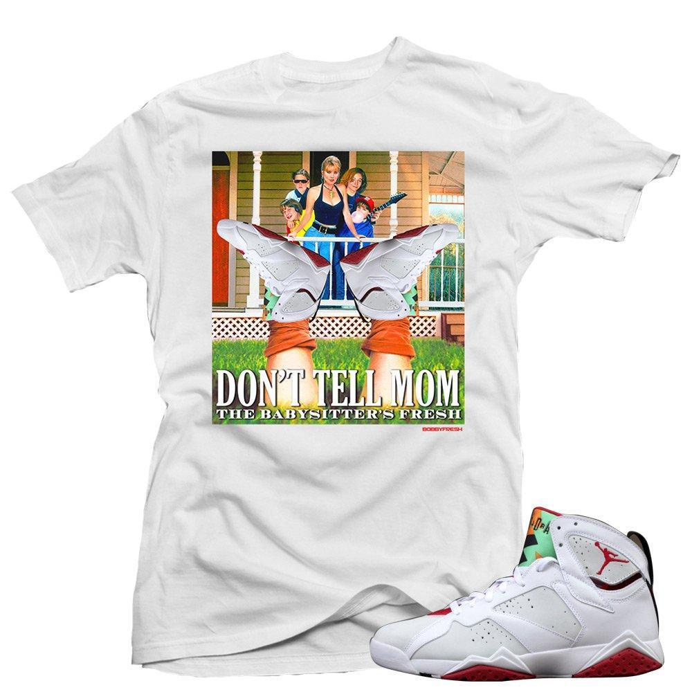 Jordan 7 Hare shirts to match 'The Babysitter' White Sneaker Tees shirt