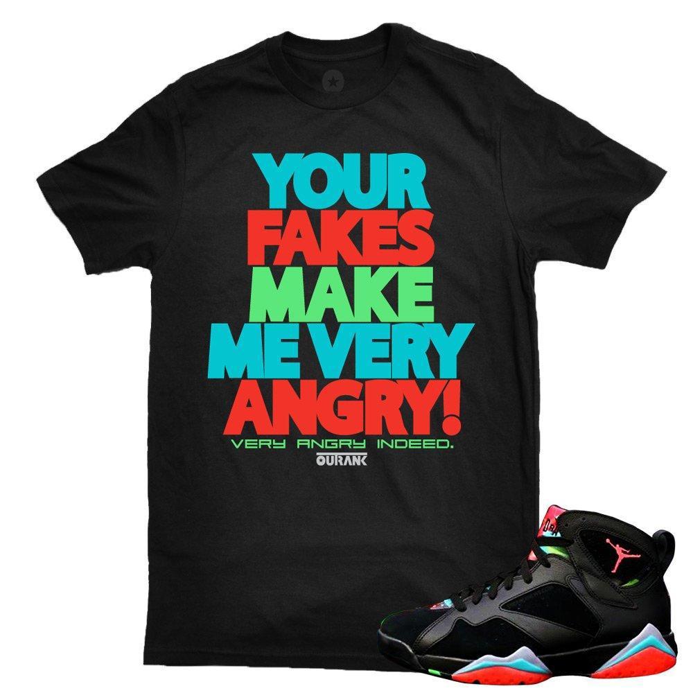 Marvin the Martian 7s matching sneaker tees shirts |Your Fakes Sneaker Tee Black| Streetwear Online