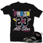 Jordan 7 Bordeaux shirts to match 'Fresh Allstar' Black Sneaker Tees shirt