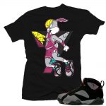 Jordan 7 Bordeaux shirts to match 'Air Rabbit' Black Sneaker Tees shirt