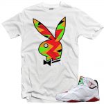 Jordan 7 Hare shirts to match 'Playa' White Sneaker Tees shirt