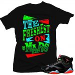 Marvin the Martian 7s matching sneaker tees shirts |Freshest Mars Sneaker Tee Black| Streetwear Online