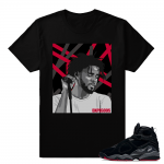 Jordan 8 Bred J Cole T shirt - Cole World - Black