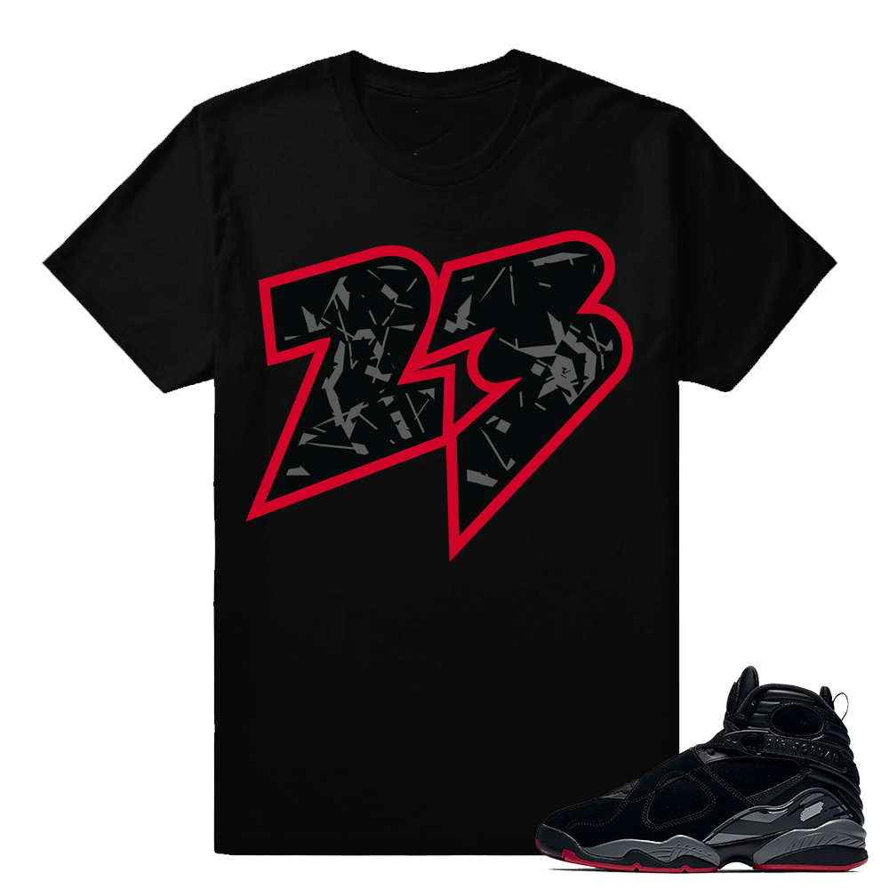 Jordan 8 Bred Shirt - Rare Air  23 - Black T shirt