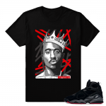 Jordan 8 Bred Sneaker tees - King Pac - Black T shirt