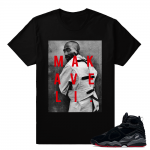 Jordan 8 Bred Tee Shirts - Makaveli - Black T shirt