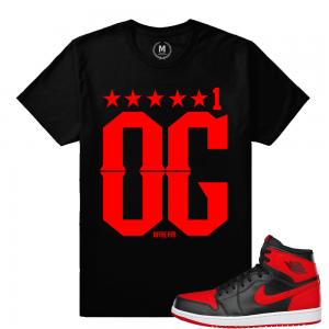 Match Banned 1s Jordan Retro | OG 1s | Black T shirt