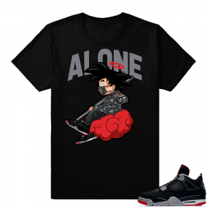 Jordan 4 Bred | Alone | Black Shirt