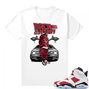 Jordan Carmine Shirt Match White Back to the Money