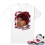 Jordan Carmine Shirt Match White Big Worm