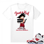 Jordan Carmine Shirt Match White Just A Kid