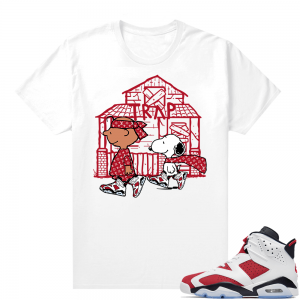 Jordan Carmine Shirt Match White Snoopy Trap House