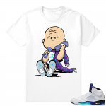 Jordan Grape sneaker shirts | Designer Charlie Brown | White shirt