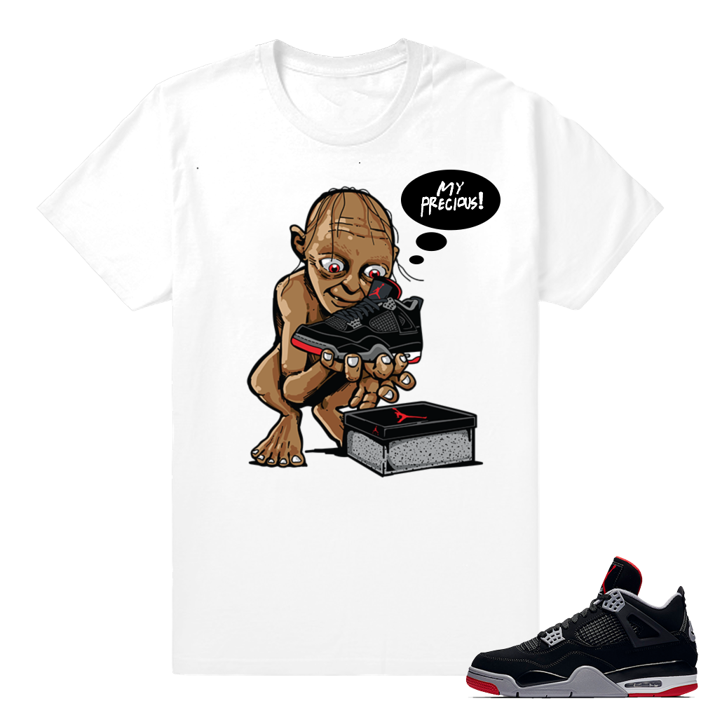 Jordan 4 Bred | My Precious | White Shirt