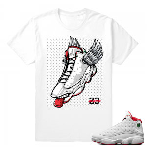 Jordan 13 - History of Flight T shirt - Fly 13s - White