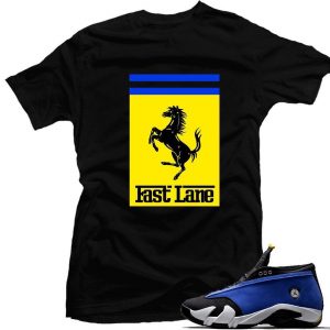 Laney 14s Low shirts to match 'Fast Lane' | Black Tee