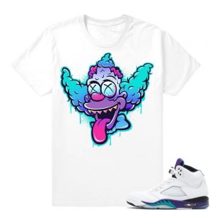 Match Grape 5s 2018 | Trippy Krusty the Clown | White shirt