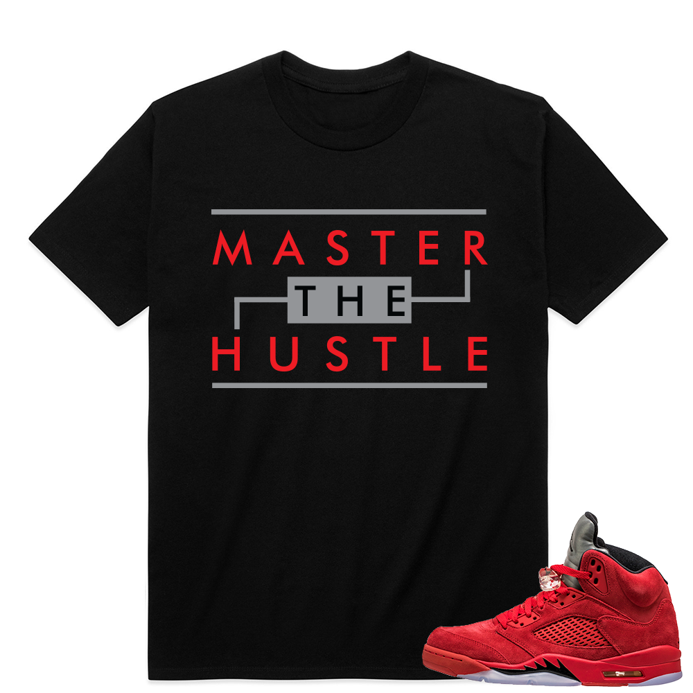 Jordan Retro 5 T shirt - Master the Hustle - Black