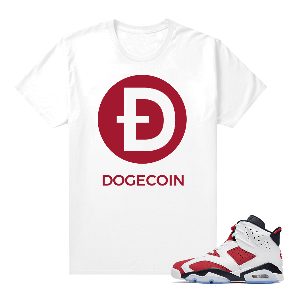 Jordan Retro 6 Carmine Shirt Match White Doge Coin