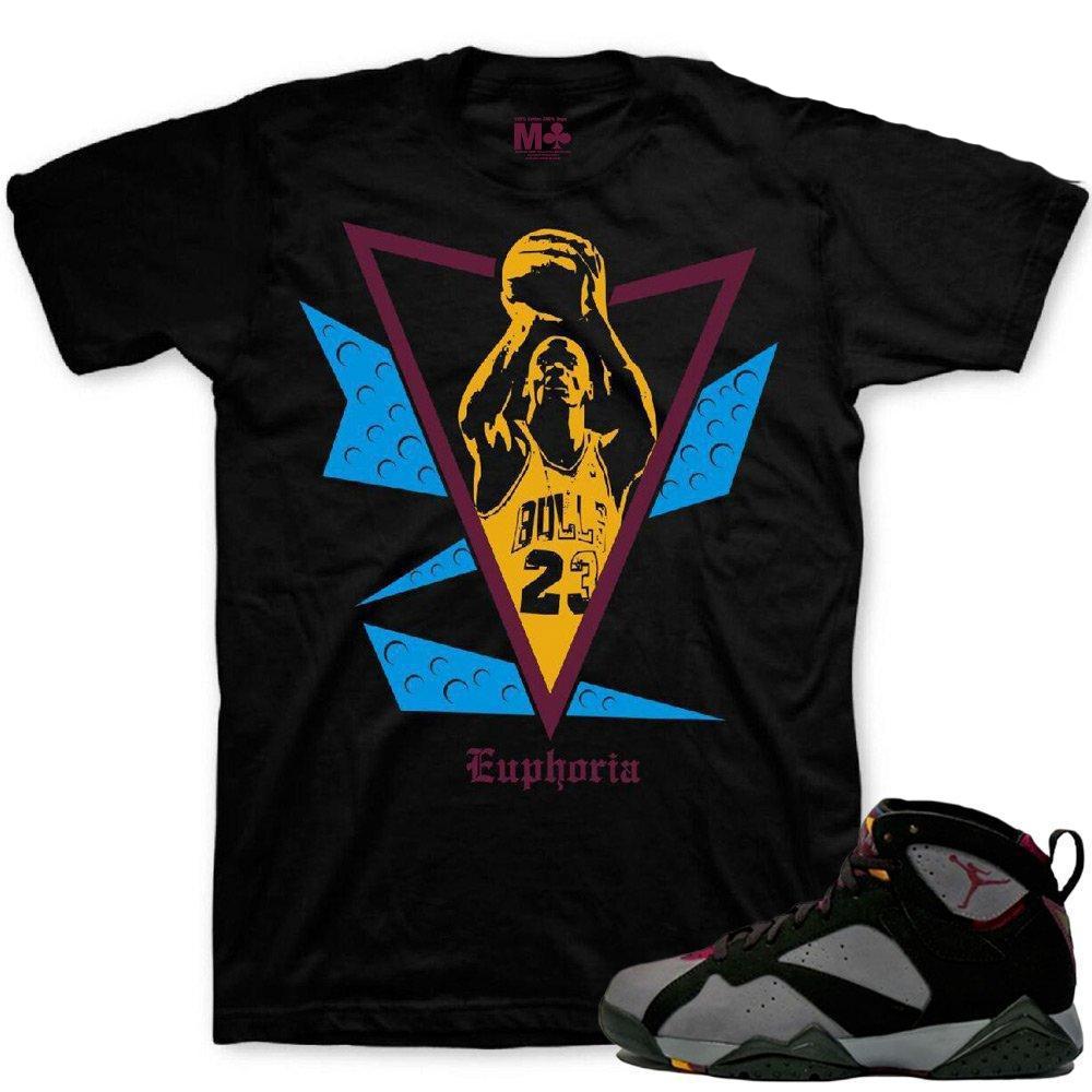 Jordan 7 Bordeaux shirts to match 'MJ Bordeaux' Black Sneaker Tees shirt