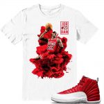 Match Gym Red 12 Jordan Retros | MJ Dirty Sprite | White T shirt