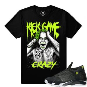 Match Indiglo 14s Jordan Retro| Kick Game Crazy Joker |Black T shirt