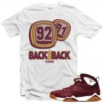 Jordan 7 Cigar shirts to match 'Back to Back Rings' White Sneaker Tees shirt