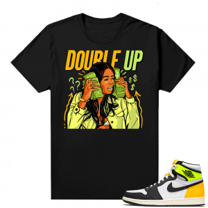 Jordan Volt Gold 1s shirt - Black - Double Up