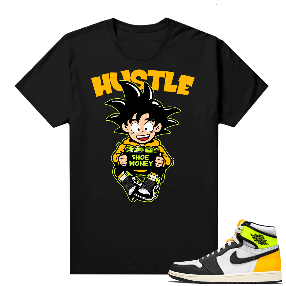 Jordan Volt Gold 1s shirt - Black - Hustle Shoe Money