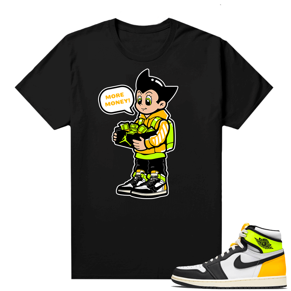 Jordan Volt Gold 1s shirt - Black - More Shoe Money