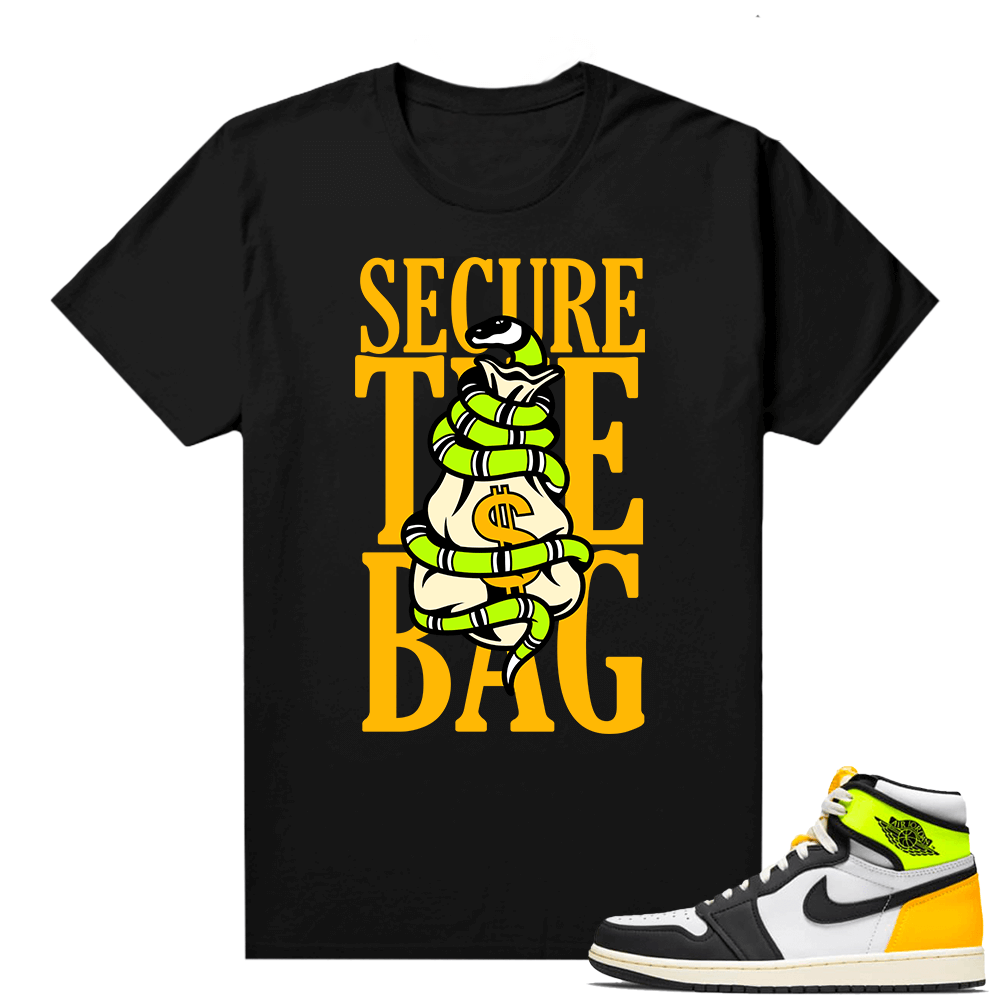 Jordan Volt Gold 1s shirt - Black - Secure the Bag