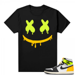 Jordan Volt Gold 1s shirt - Black - Smiley Drip