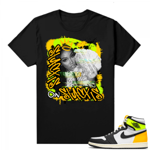 Jordan Volt Gold 1s shirt - Black - Stacks On Stacks