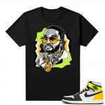 Jordan Volt Gold 1s shirt - Black - The Woo