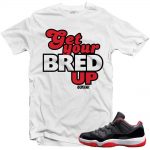 Jordan 11 Bred Low shirt to match 'Bred Up' White Sneaker Tees