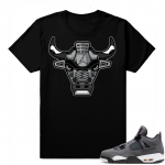 Jordan 4 Cool Grey | Rare Air Bull | Black Shirt