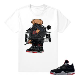 Jordan 4 Bred | Trap Bear | White Shirt