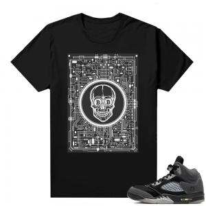 Jordan retro 5 Anthracite shirts black Bitcoin Chip