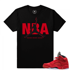 Jordan retro 5 t shirts - Never Broke Again - Black