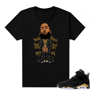 DMP 6s shirt black - Nipsey Hussle