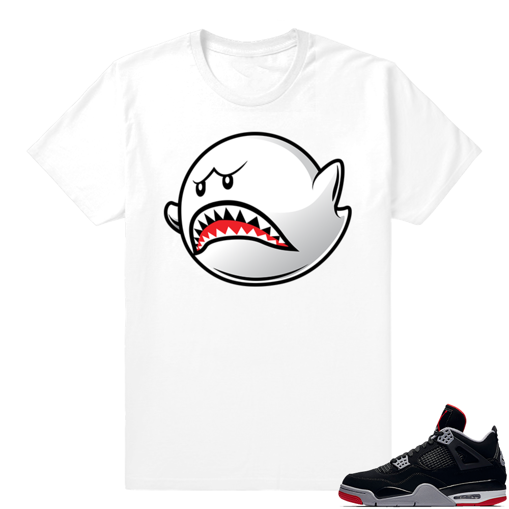 Jordan 4 Bred | Boo Shark | White Shirt