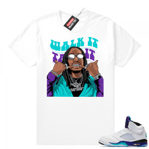 Jordan shirt Grape 5s match | Walk it Talk it | White shirt