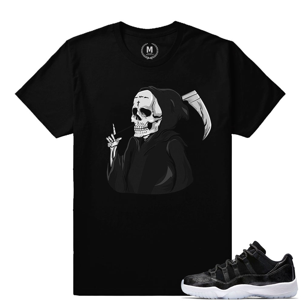 Match Air Jordan 11 Barons | Sole Reaper | Black T shirt