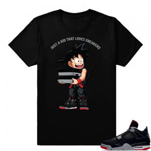 Jordan 4 Bred | Just A Kid | Black Shirt