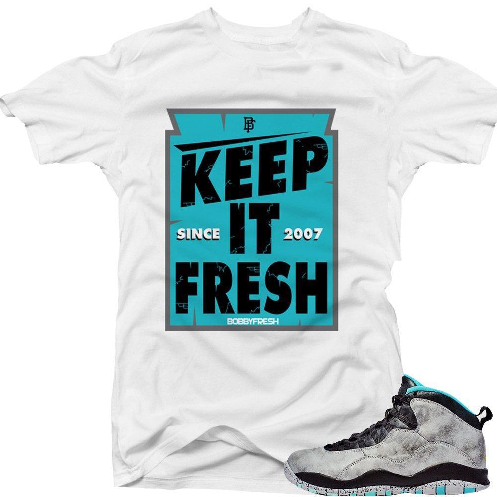 Lady Liberty 10s matching sneaker tees shirts |Keep it Fresh Sneaker Tee White| Streetwear Online