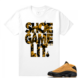 Match Air Jordan 13 Chutney | Shoe Game Lit | White T shirt