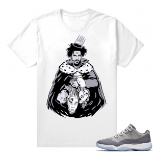 KOD J Cole art shirt match Cool Grey 11  White tee