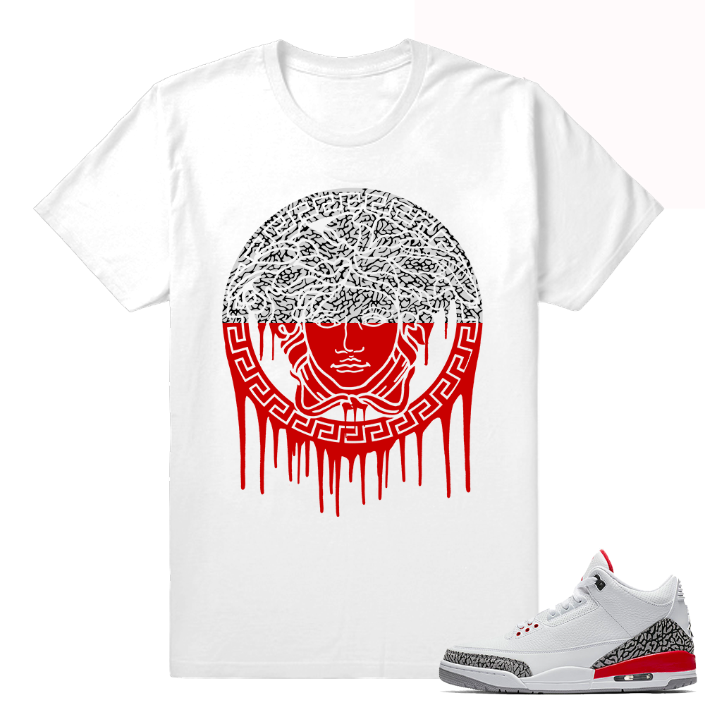 Katrina 3 Medusa Drip shirt  White tee