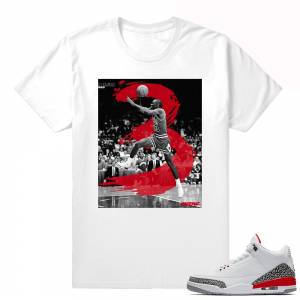 Katrina Jordan 3 Sneaker tee shirt  In the 3s  White tee